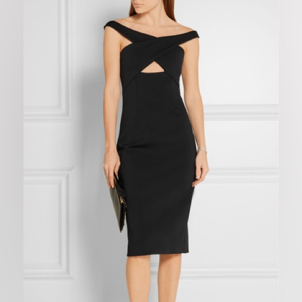 Cush et ochs black neoprene dress